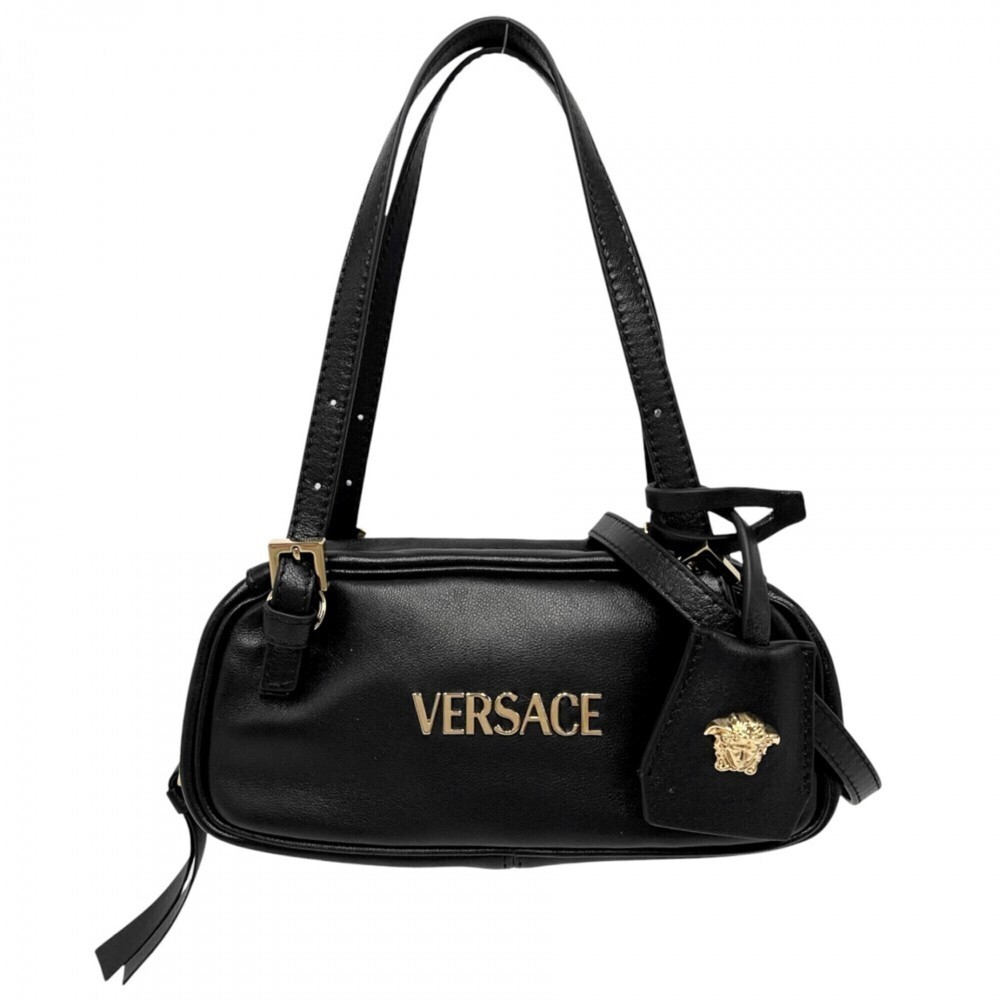 Versace Women's Bowling Mini Bag with Tag, Shoulder Bag, Handbag, Lambskin, B...
